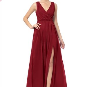 Azazie Tanicia Burgundy Dress